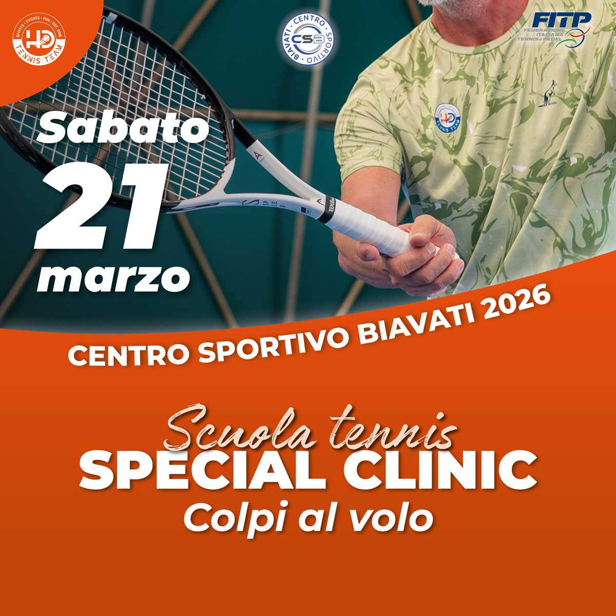 Centro Sportivo Biavati | Special Clinic COLPI AL VOLO | 21 marzo 2026