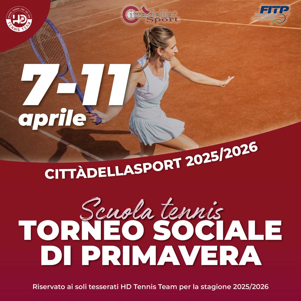 Torneo Sociale di Primavera | CittadellaSport | 7-11 aprile 2026